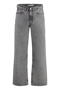 5-pocket straight-leg jeans